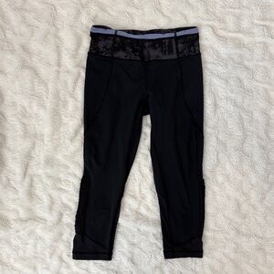 Lululemon Women’s Size 4 Black 3/4 Cropped Leggings | Athletic Yoga Pants